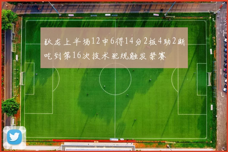狄龙上半场12中6得14分2板4助2断吃到第16次技术犯规触发禁赛